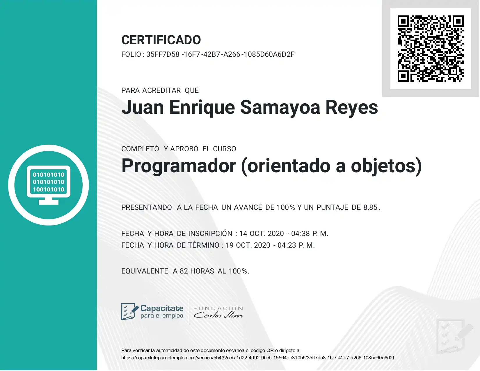 Certificacion Programador (Orientado a Objetos)