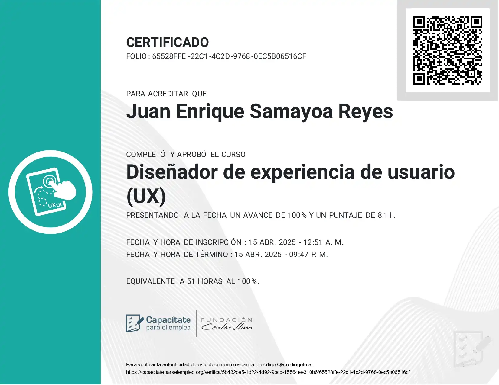 Certificacion Diseñador de experiencia de usuario (UX)